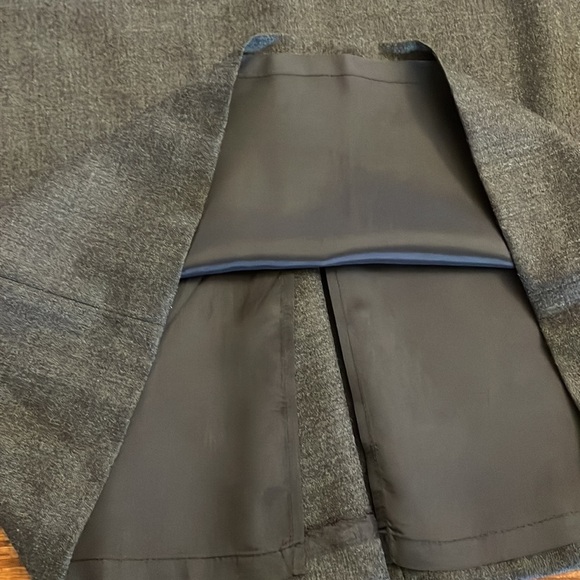 LOFT VTG petite classic A-line wool grey classic minimalist SKIRT back pleat 6P - Picture 12 of 13